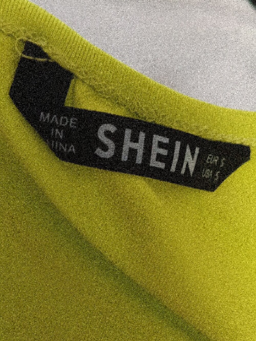 SHEIN One-Shoulder Slip Dress in Lime - Picture 4 of 4
